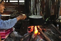 A pot of rice is the center of every meal here.