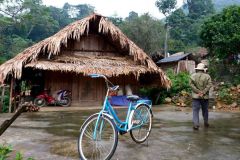 The paths in the village seemed to steep to make this bike practical.