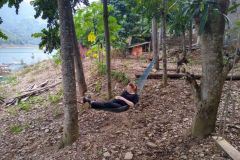 Extreme chilling. Just outside our homestay