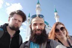 Us with Grigory in front of the Kul Sharif Mosque