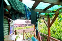 The back of the guest house