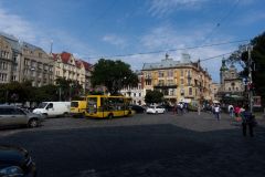 Bustling Lviv street
