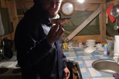 Andy gave us this weird dried fish. It tasted like salted fish. Because it was