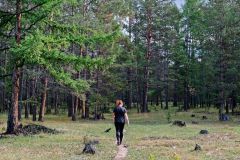 Totally not staged picture of Mirjam hiking